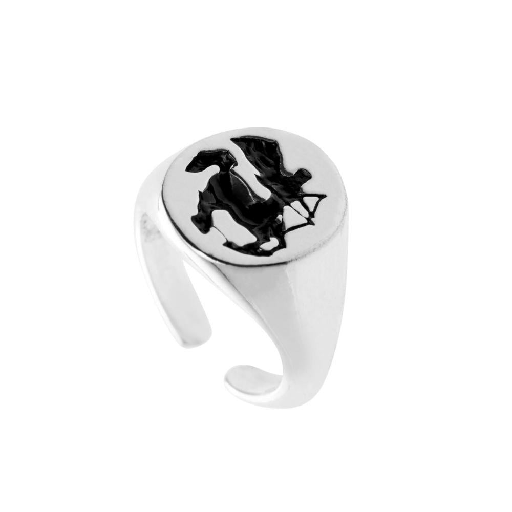 925 Silver Ring for Men and Women Sagittarius Sign