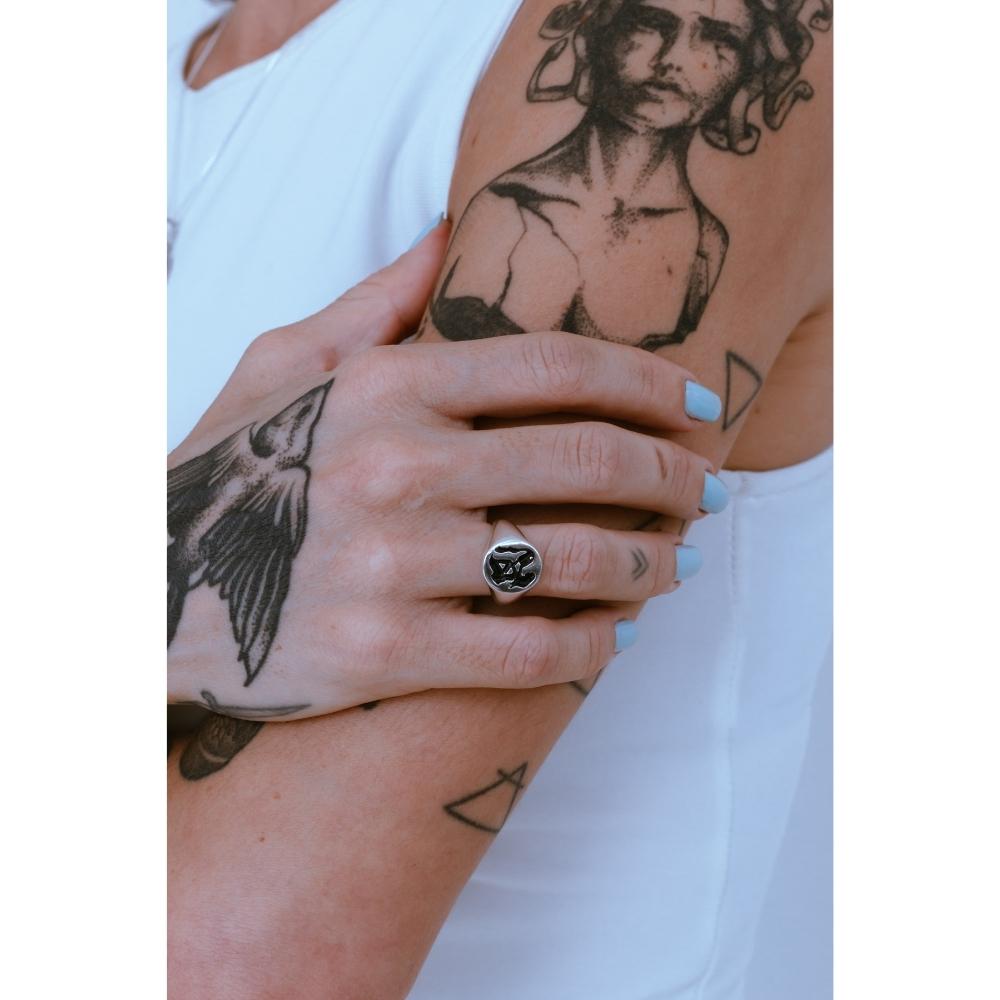 925 Silver Ring for Men and Women Aquarius Sign