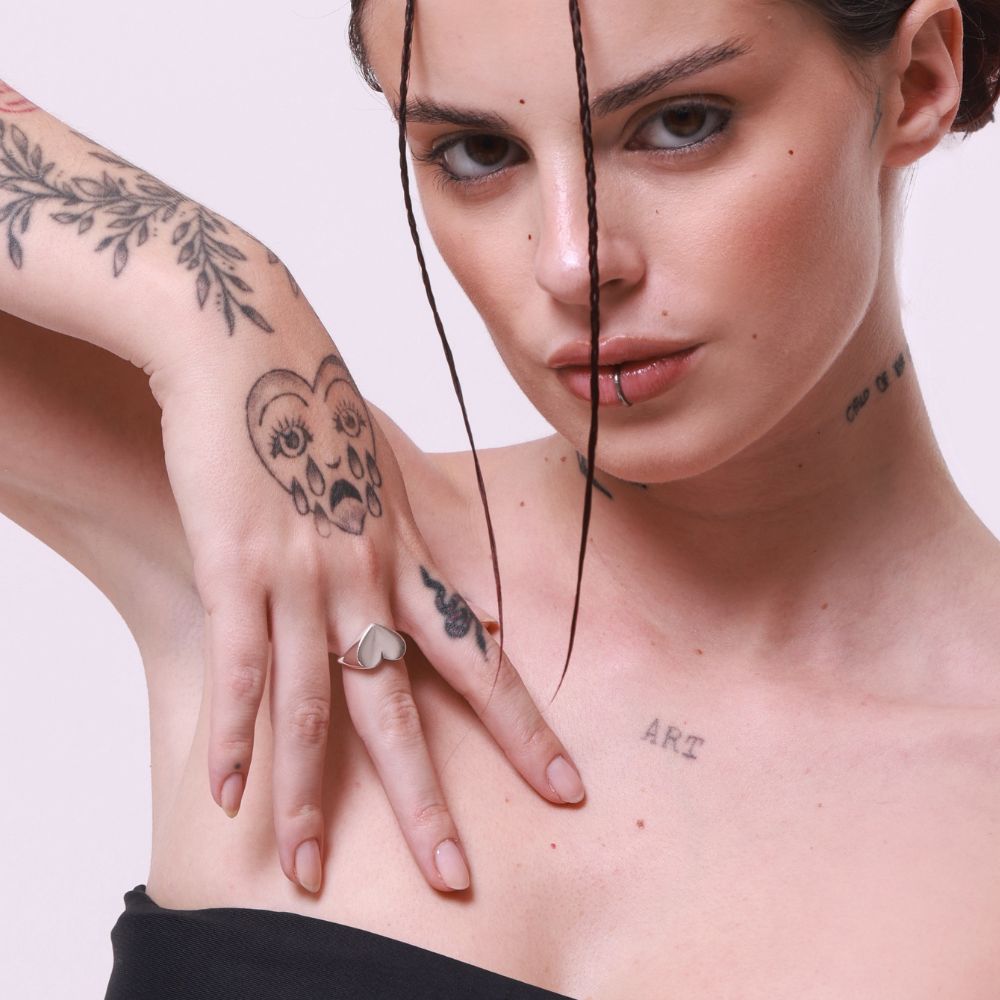 925 Silver Ring Heart Signet | Basics Collection