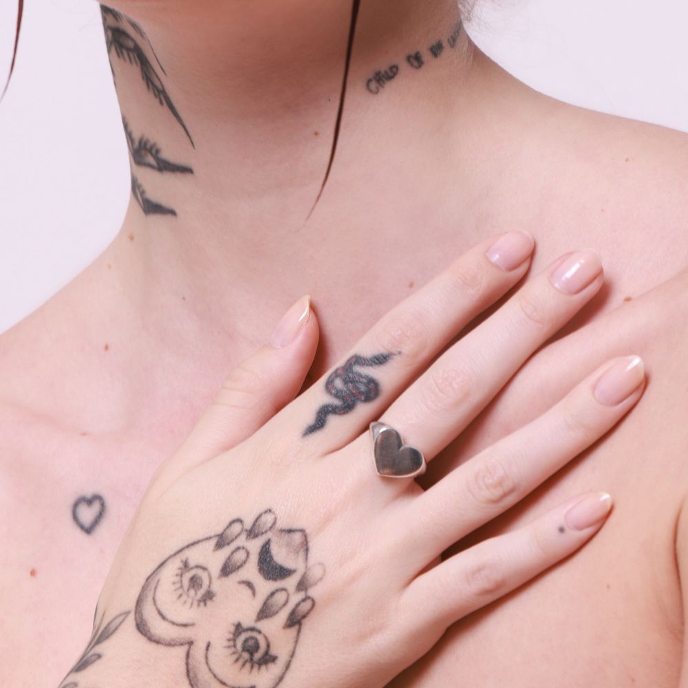 925 Silver Ring Heart Signet | Basics Collection