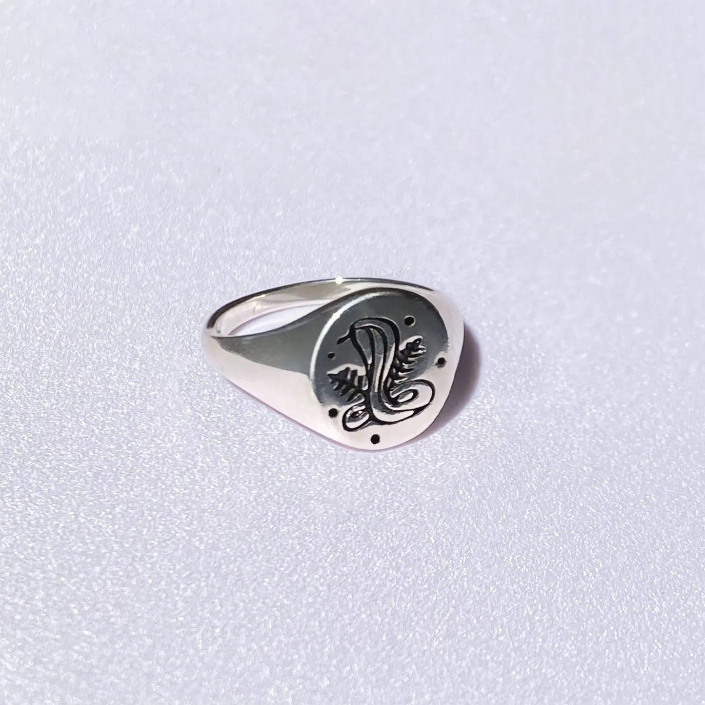 925 Silver Ring Snake Signet | Street Collection