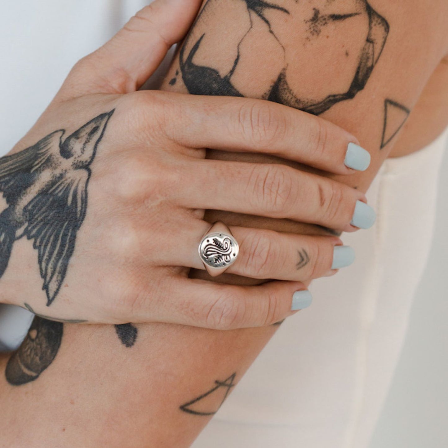 925 Silver Ring Snake Signet | Street Collection