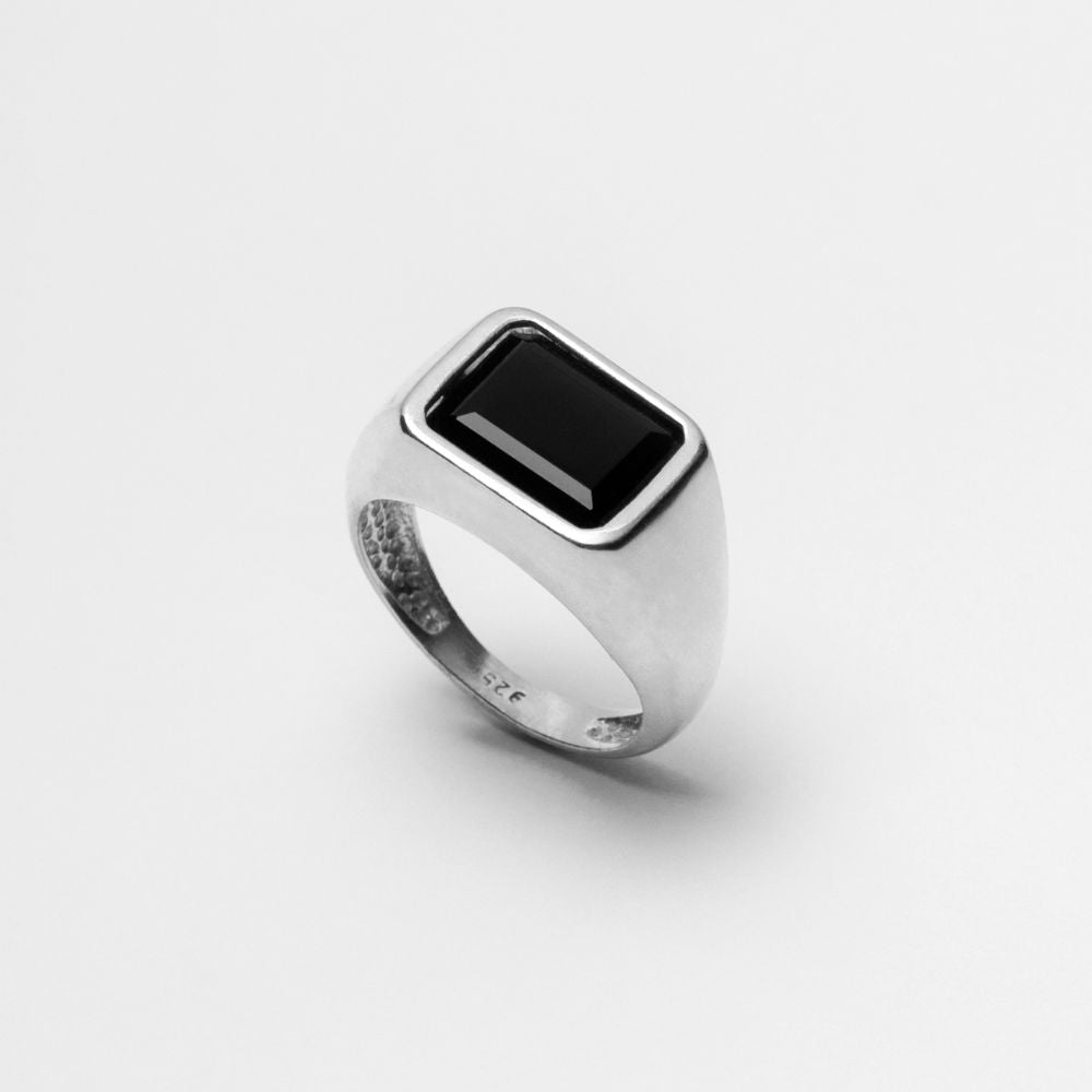 925 Silver Ring Winehouse Natural Onyx Stone | Voices Collection