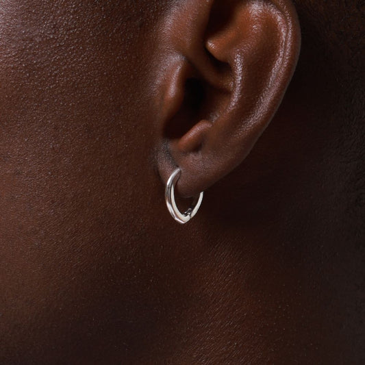 Beat Silver Hoop Earrings 925 | Links Collection
