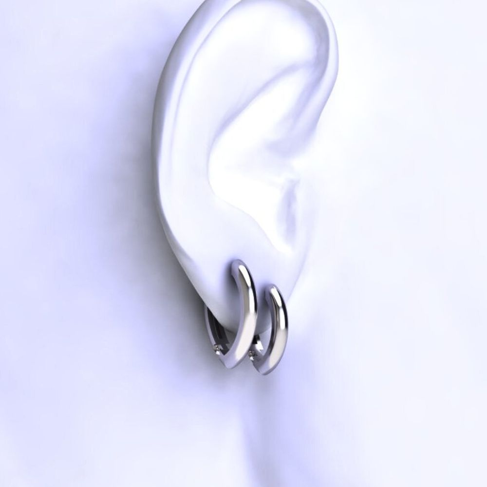 Beat Silver Hoop Earrings 925 | Links Collection
