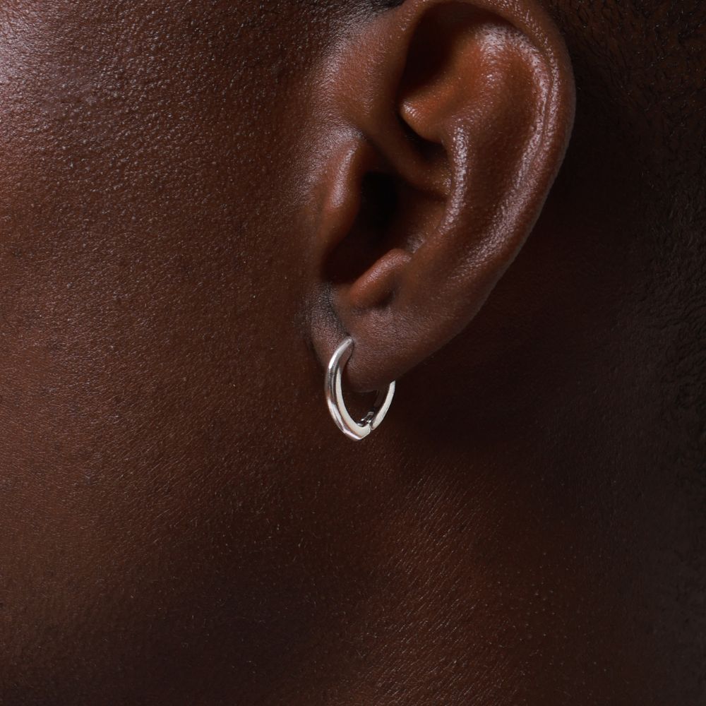 Beat Silver Hoop Earrings 925 | Links Collection