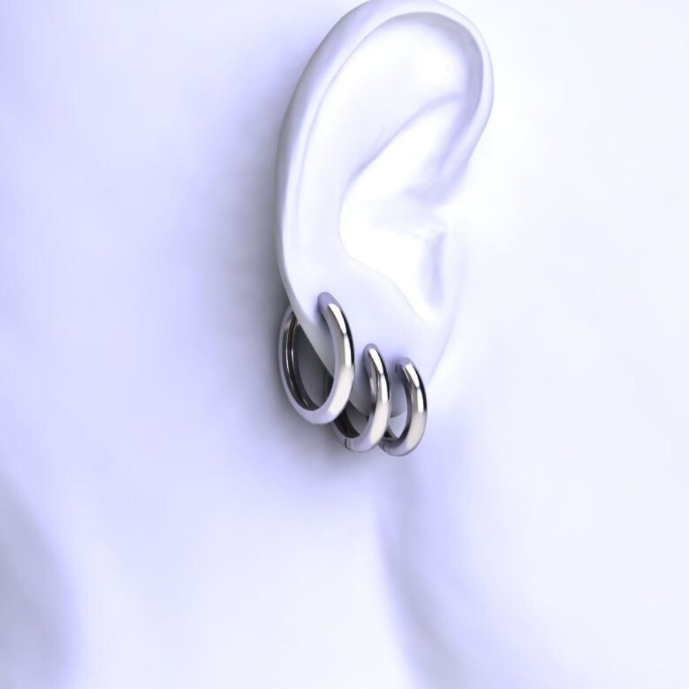 Core Silver Hoop Earrings 925 | Links Collection