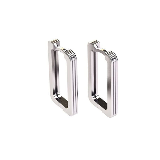 Long Noble 925 Sterling Silver Hoop Earrings | Elos Collection