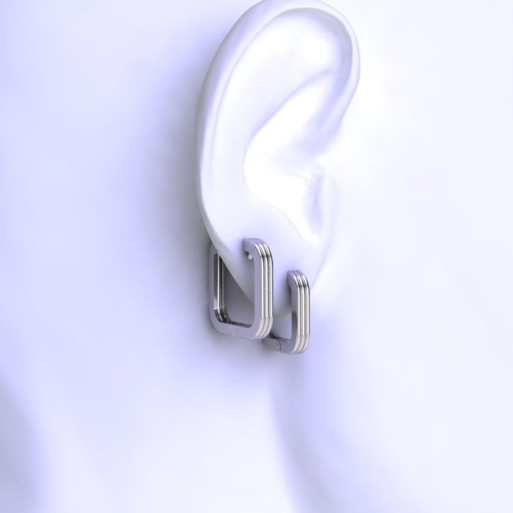 Noble Silver Hoop Earrings | Links Collection
