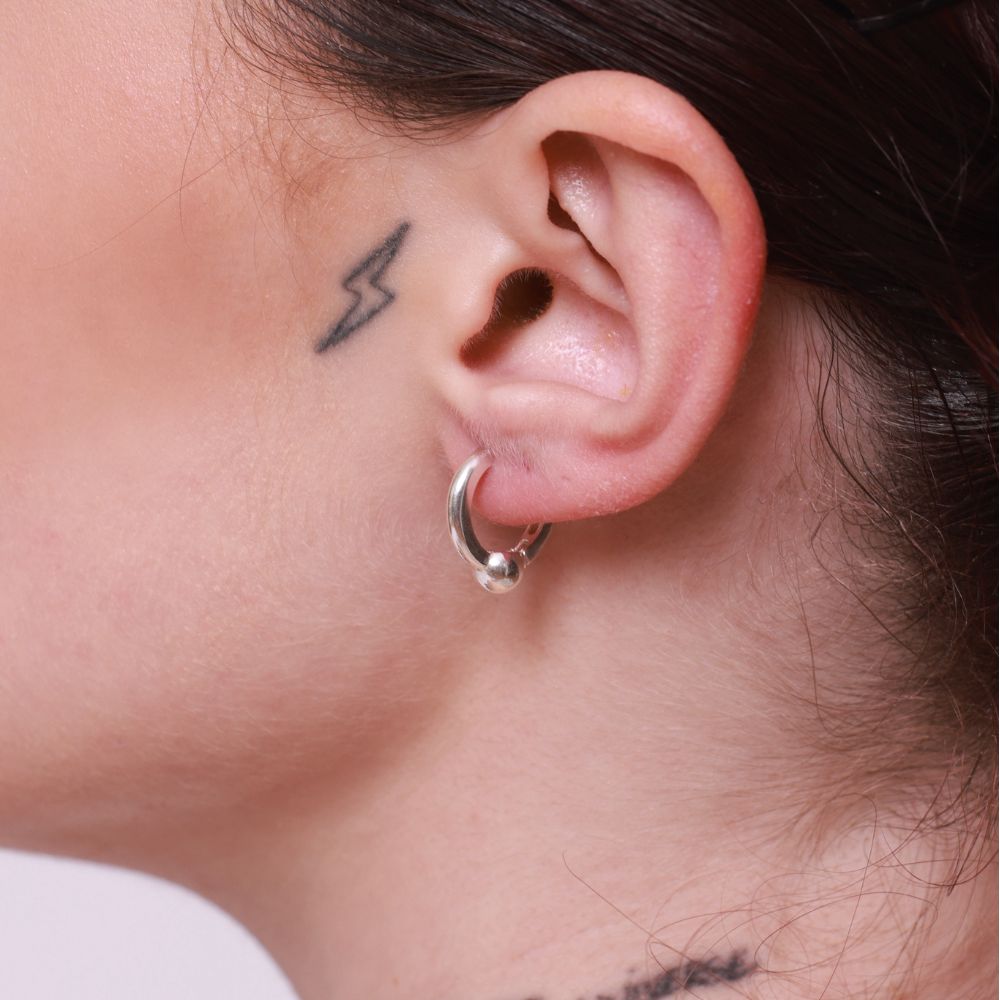 Orbit Silver Hoop Earrings 925 | Links Collection