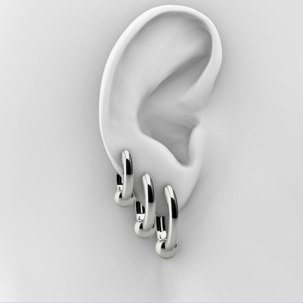 Orbit Silver Hoop Earrings 925 | Links Collection