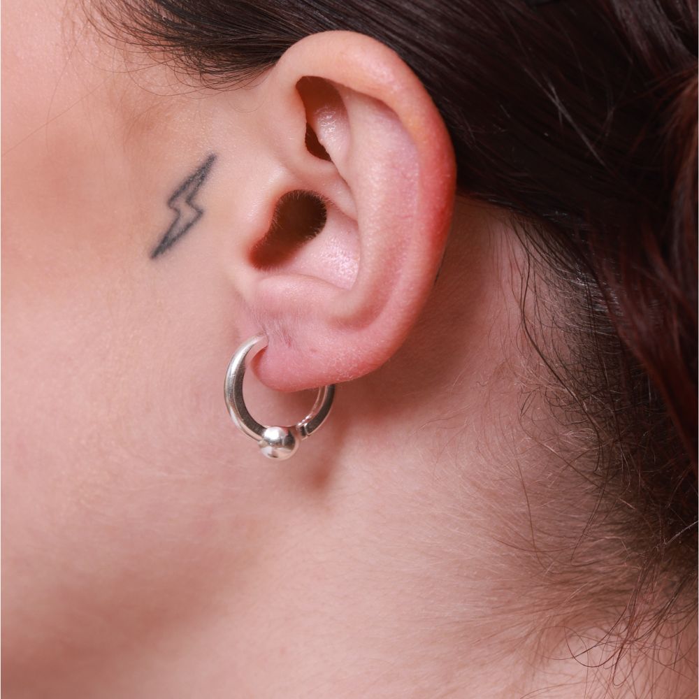 Orbit Silver Hoop Earrings 925 | Links Collection