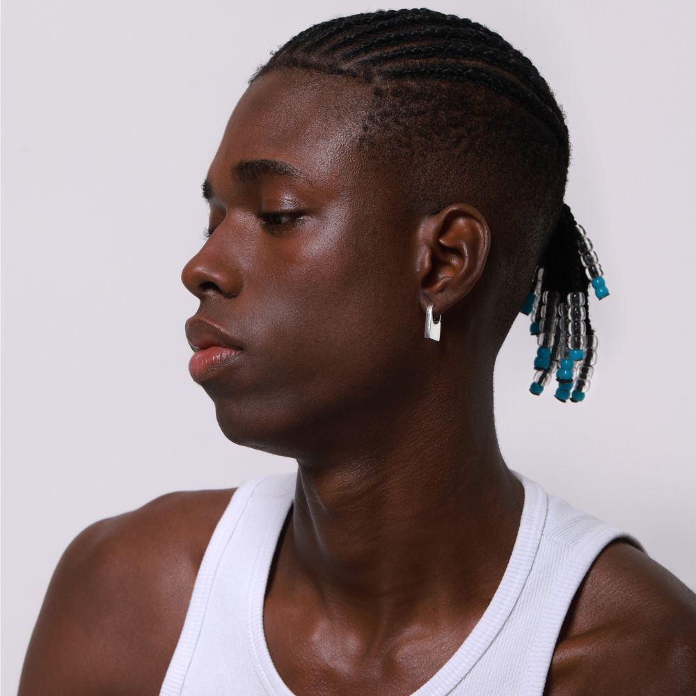 Padlock 925 Sterling Silver Hoop Earrings | Elos Collection