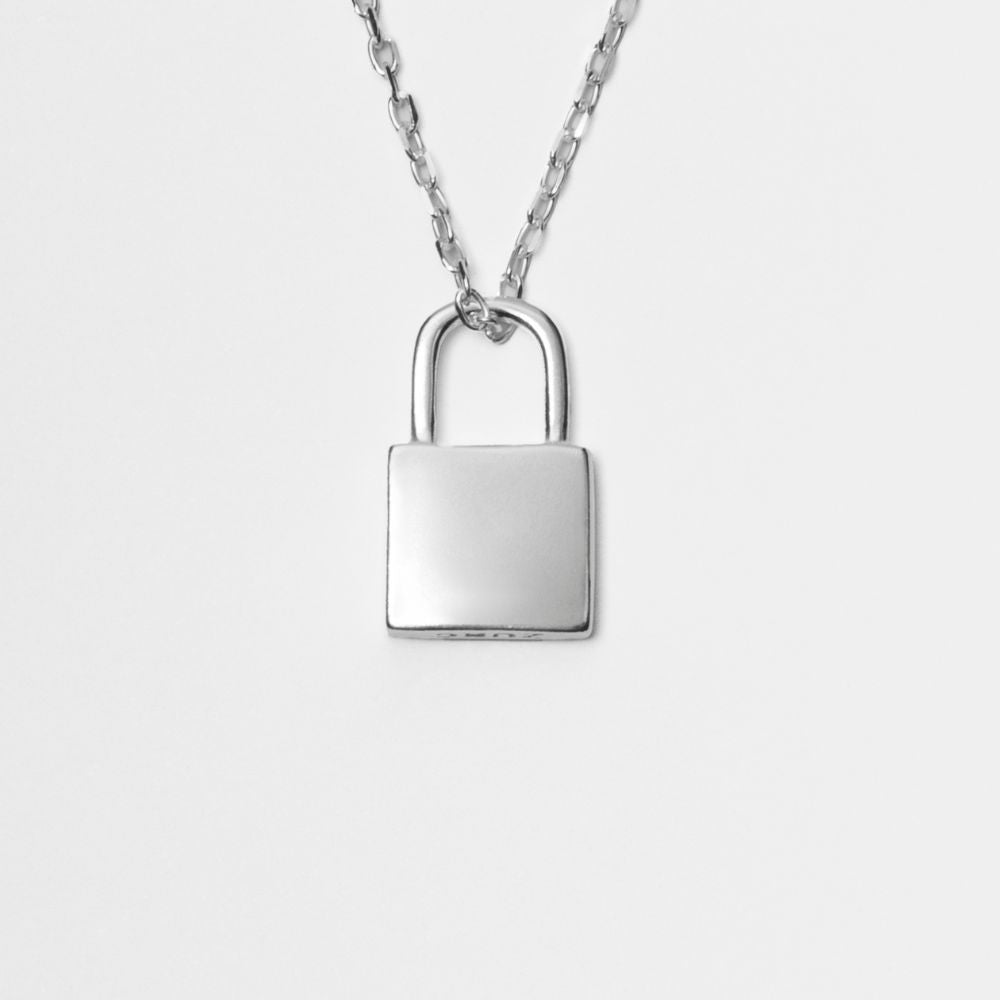 925 Silver Padlock Necklace