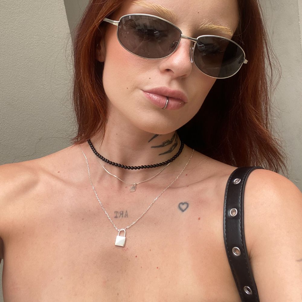 925 Silver Padlock Necklace
