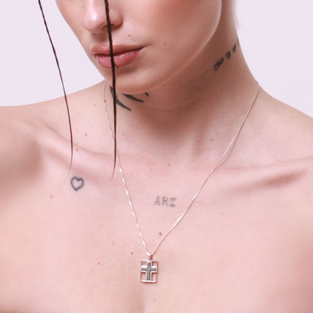 925 Silver Cross Necklace