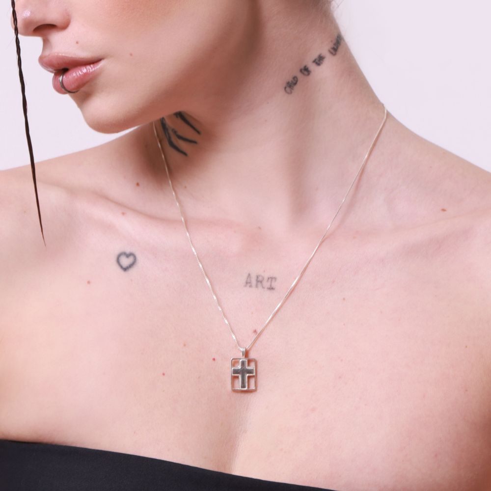 925 Silver Cross Necklace