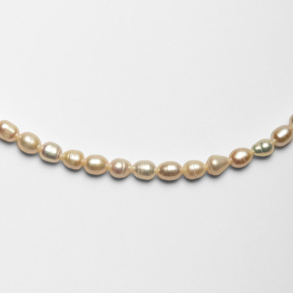 Fine Natural Pearl Necklace 925 Silver