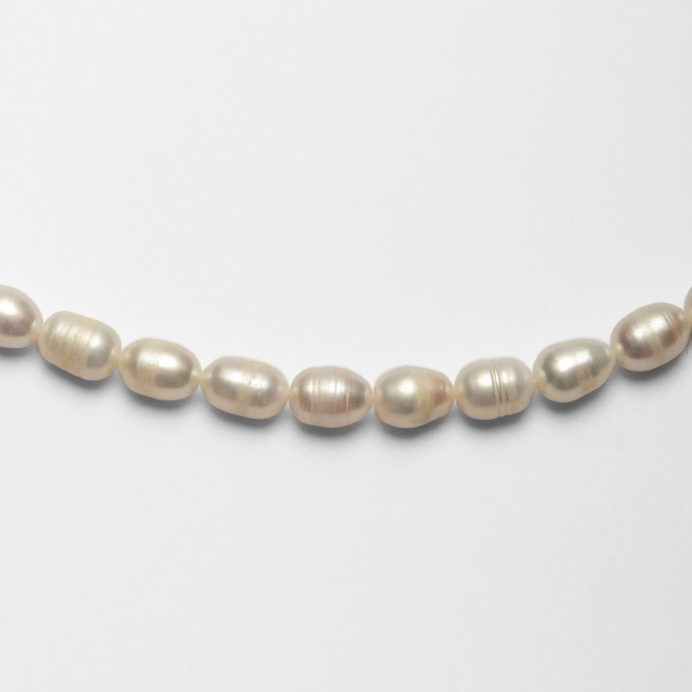 Thick Natural Pearl Necklace 925 Silver