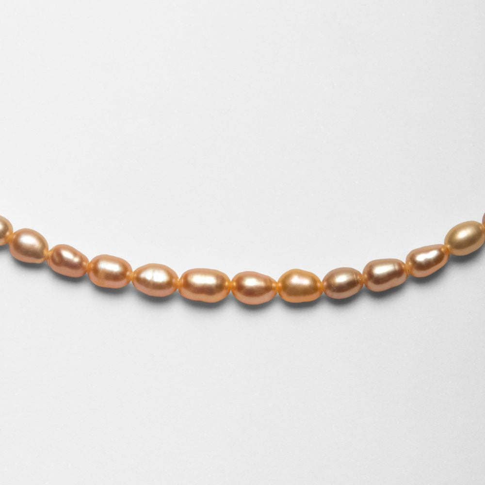 Natural Rose Pearls Necklace 925 Silver