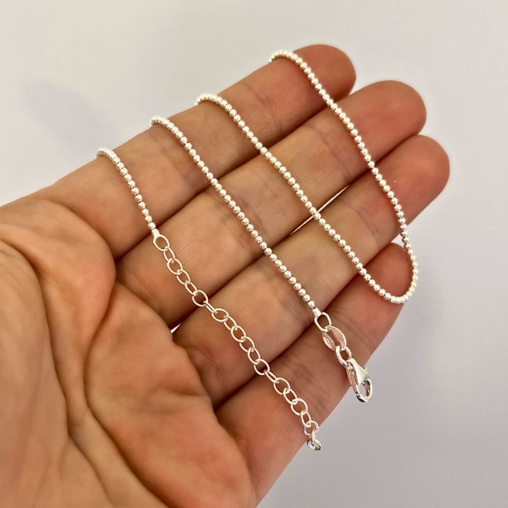 42cm 925 Silver Mini Bead Chain