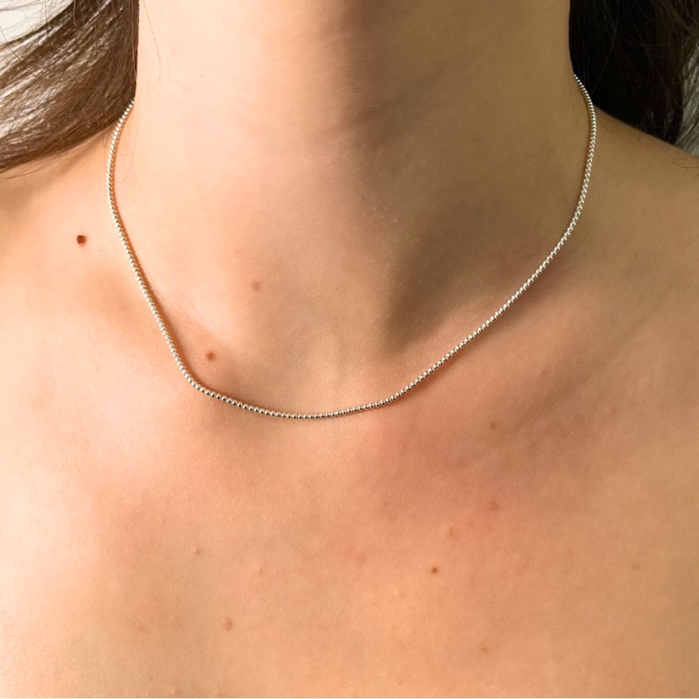 42cm 925 Silver Mini Bead Chain