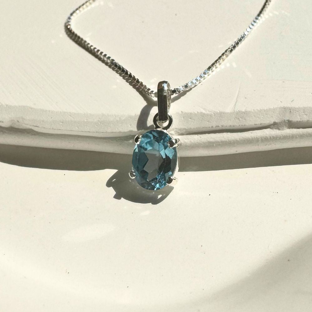 Swiss Blue Topaz Necklace