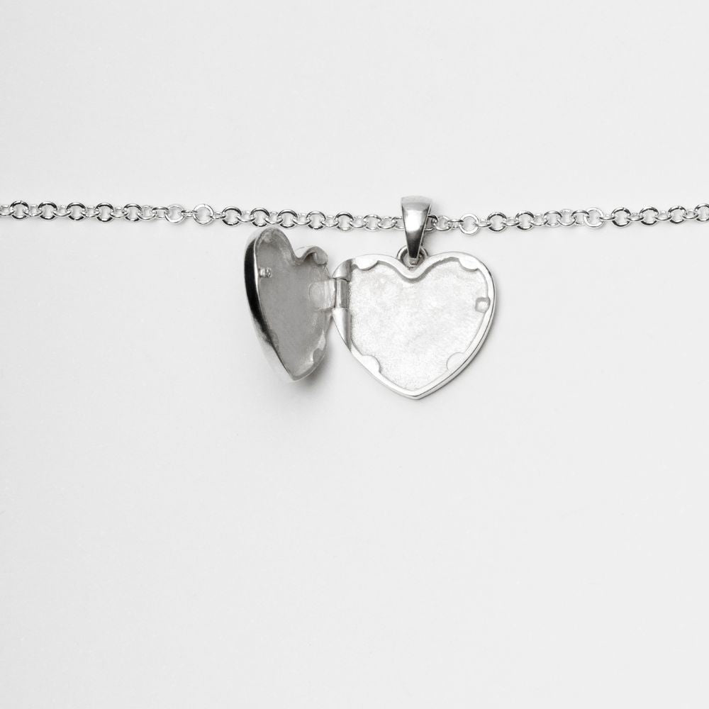 925 Silver Heart Locket Necklace