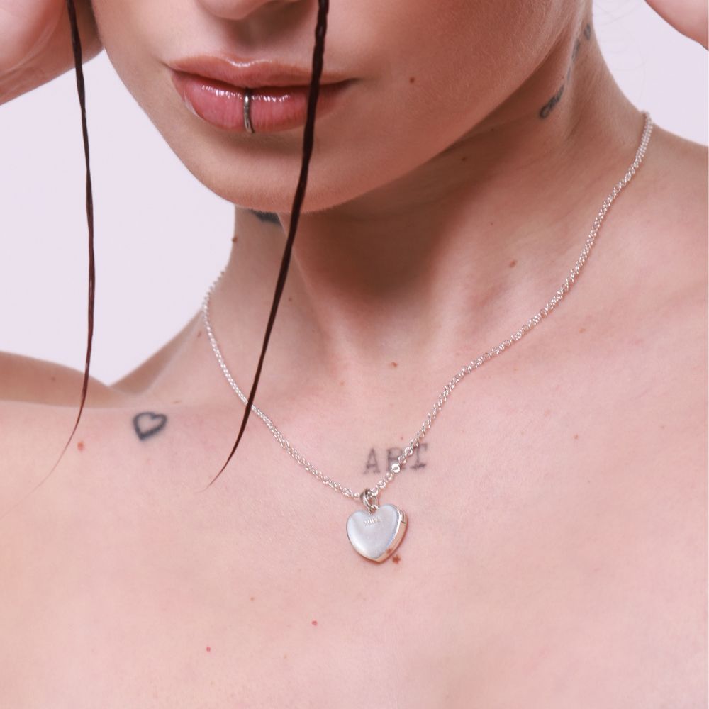 925 Silver Heart Locket Necklace