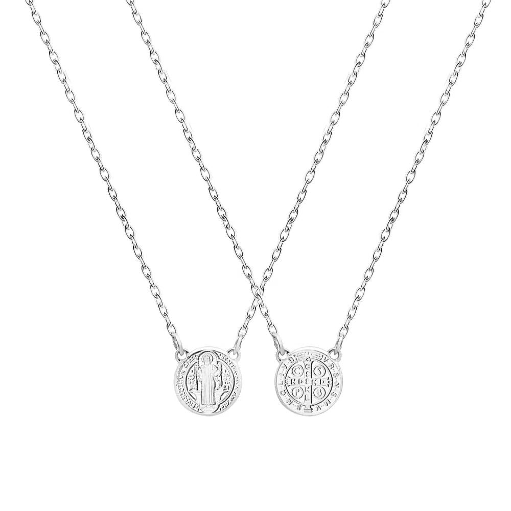 Saint Benedict Silver Scapular 70cm