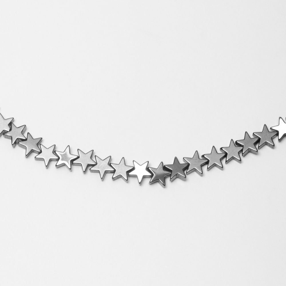 Sterling Silver Star Choker with Hematite