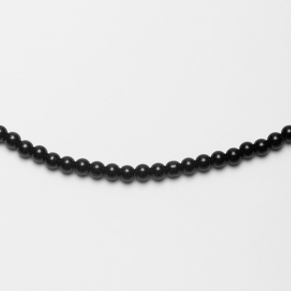 Sterling Silver Choker Necklace with Onyx