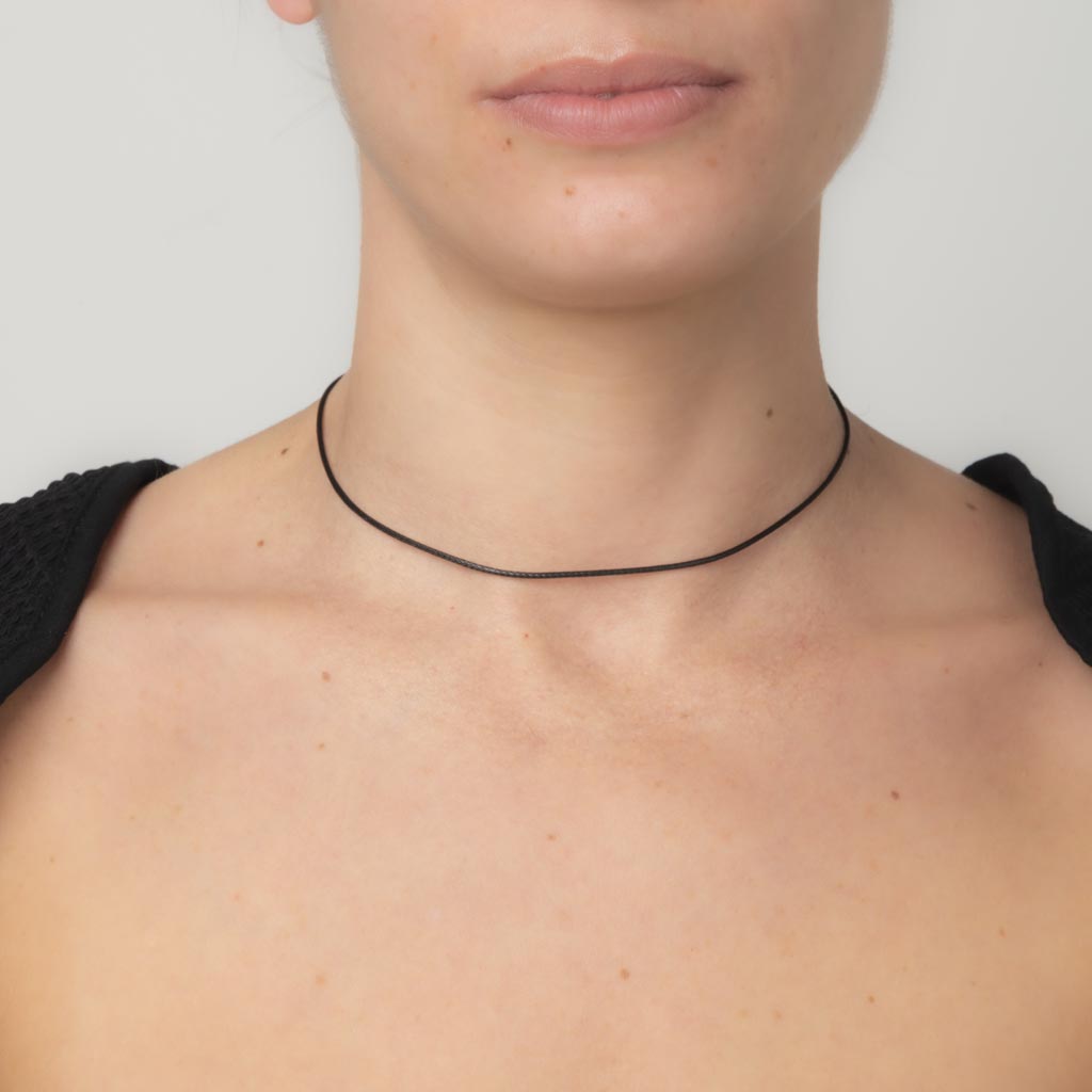 Leather and Sterling Silver Choker
