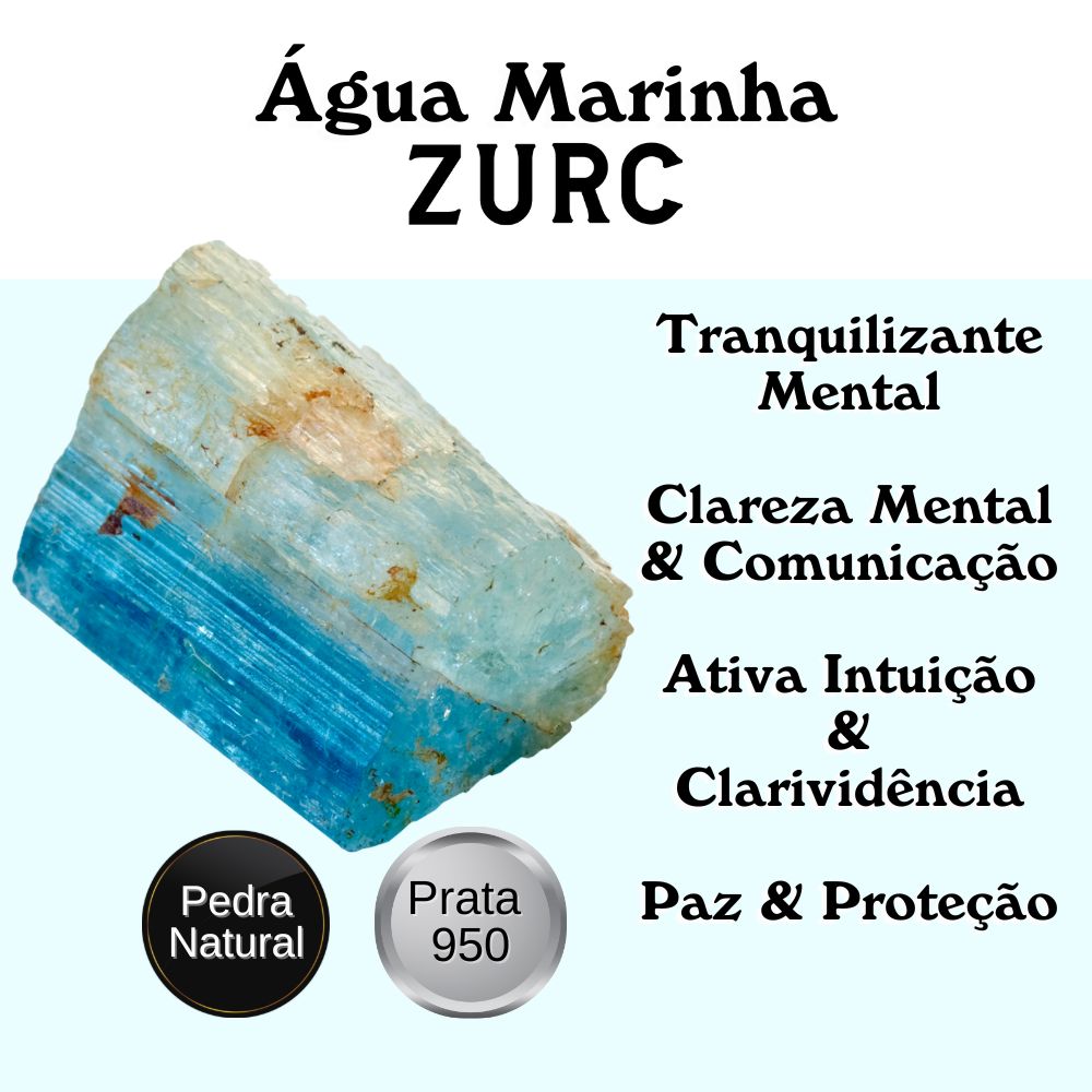 Aquamarine Mini Highlight Silver Pendant