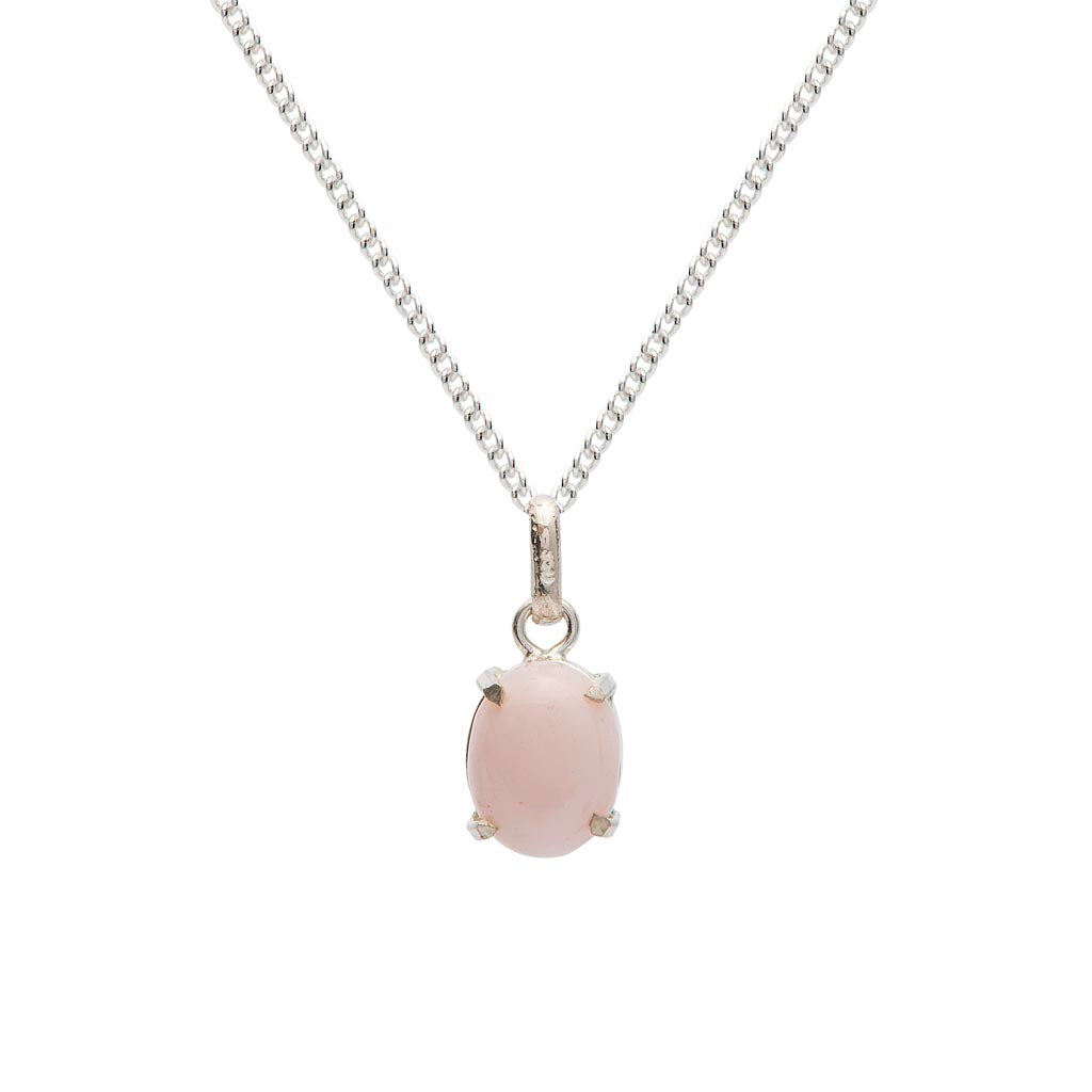Rose Opal Mini Highlight Noble Silver Pendant