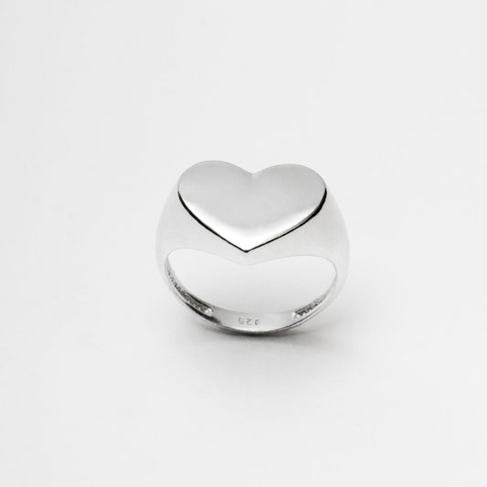 925 Silver Ring Heart Signet | Basics Collection