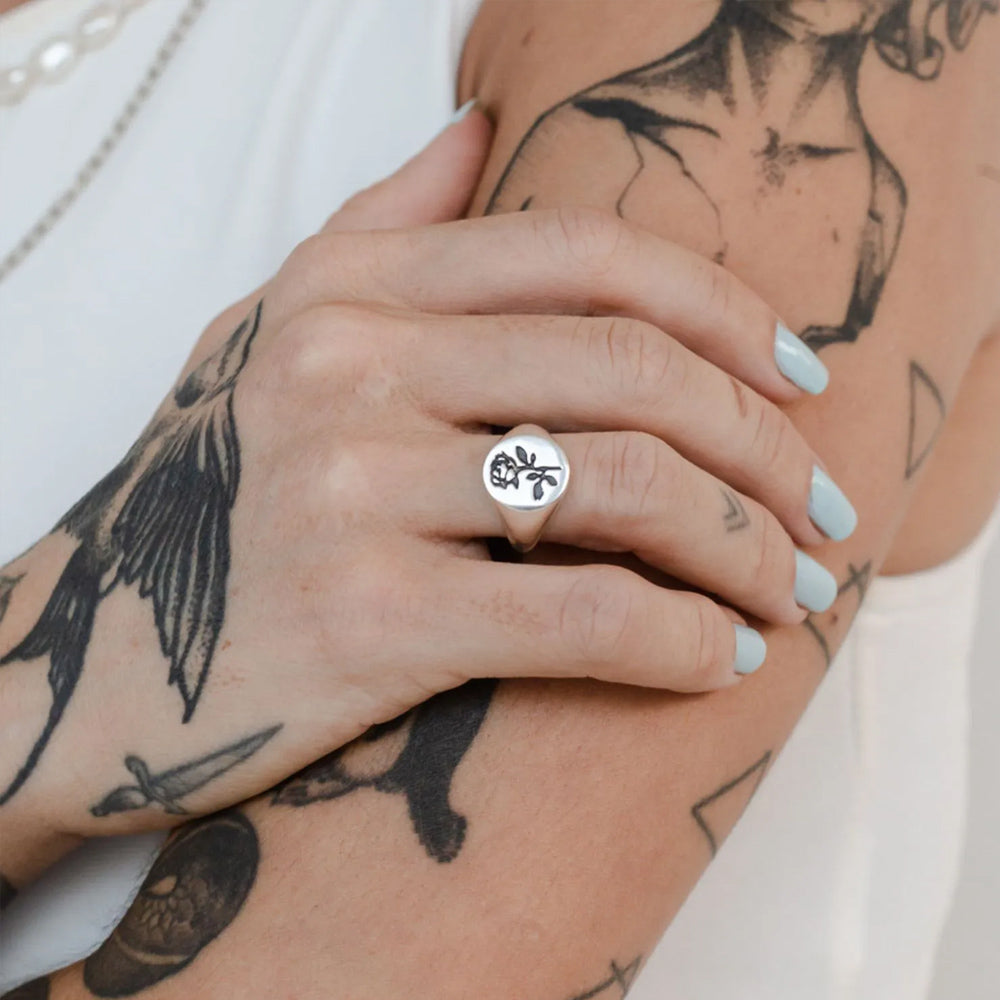 925 Silver Ring Rose Signet | Street Collection