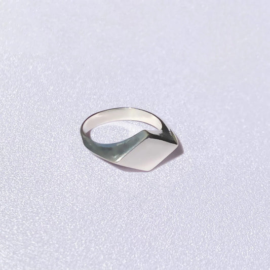 925 Silver Ring Unique Signet | Basics Collection