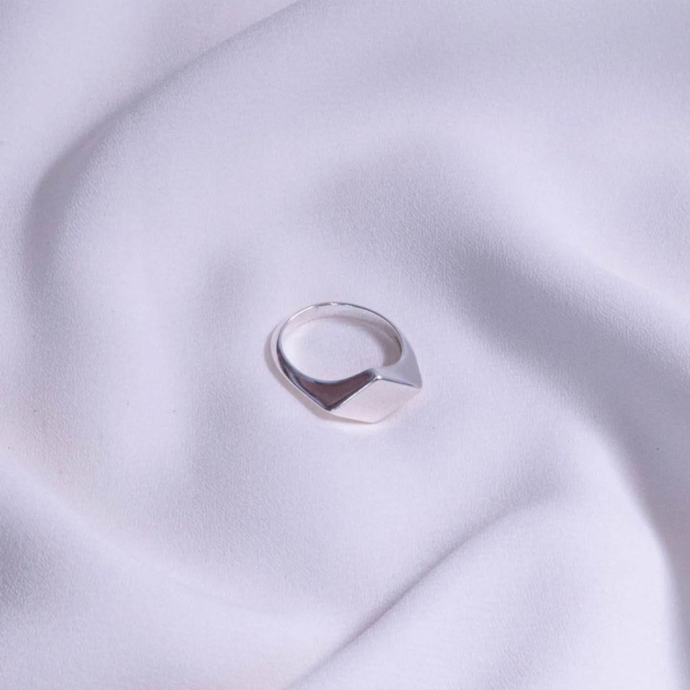 925 Silver Ring Unique Signet | Basics Collection