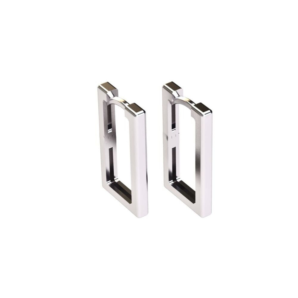Angle 925 Sterling Silver Hoop Earrings | Elos Collection