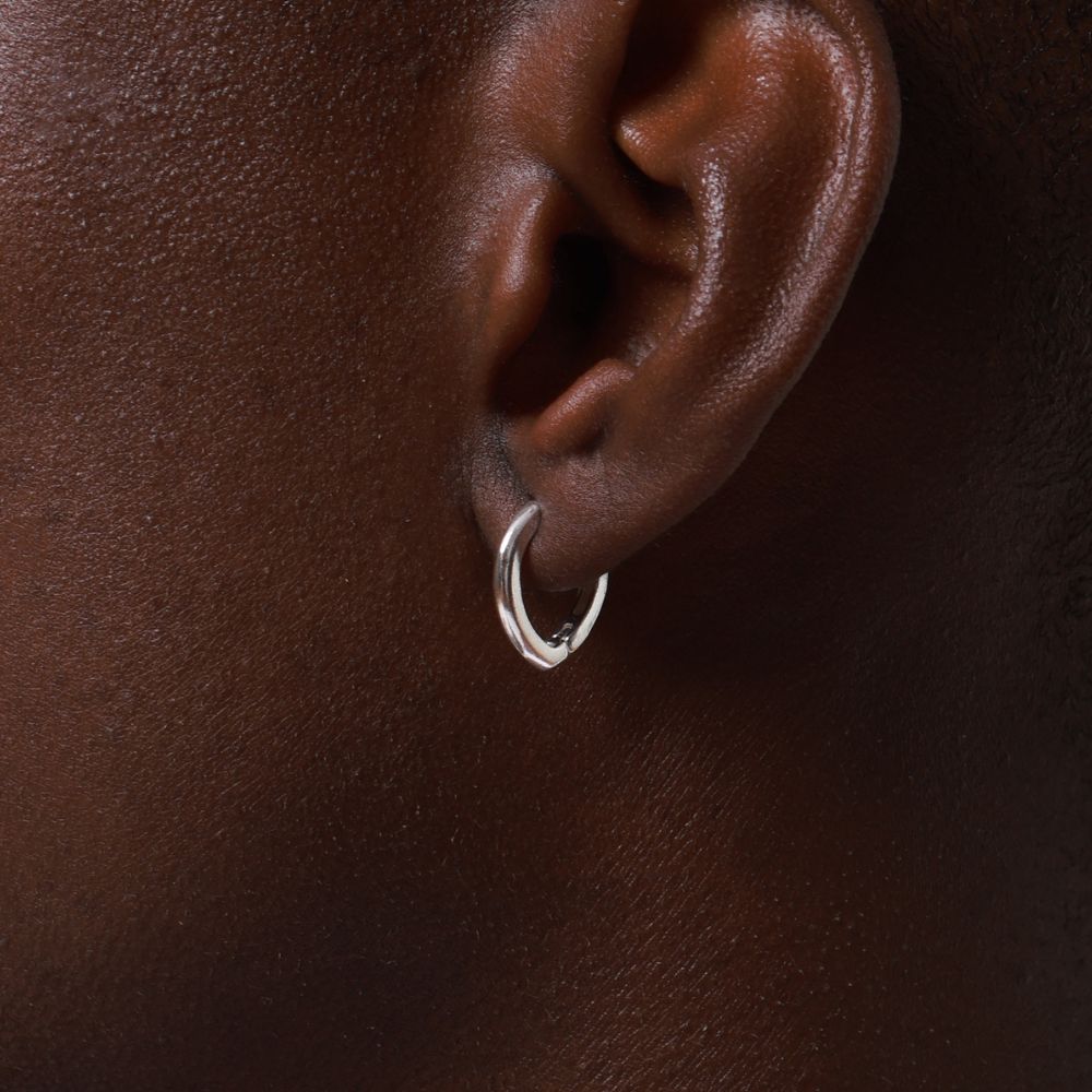 Beat Silver Hoop Earrings 925 | Links Collection