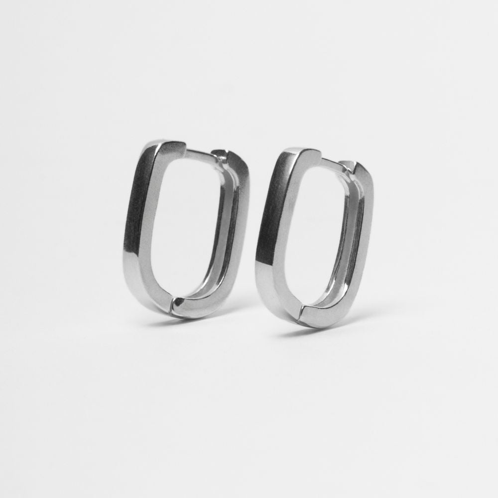 Charm 925 Sterling Silver Hoop Earrings | Elos Collection