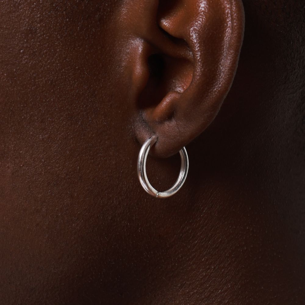 Core Silver Hoop Earrings 925 | Links Collection