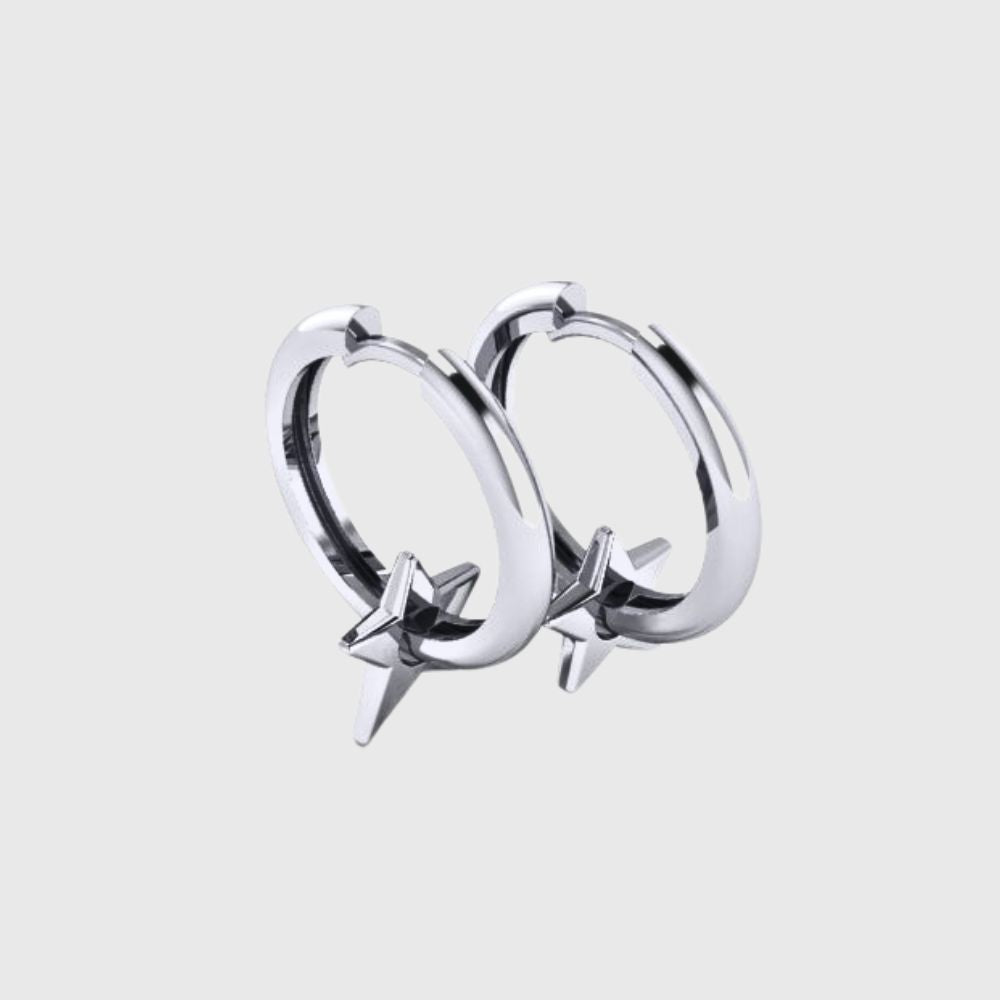 Supernova 925 Sterling Silver Hoop Earrings | Supernova Collection