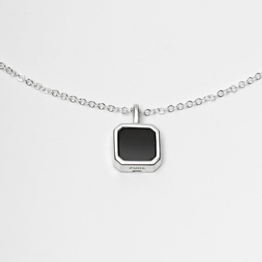 Class Natural Onyx Silver Necklace