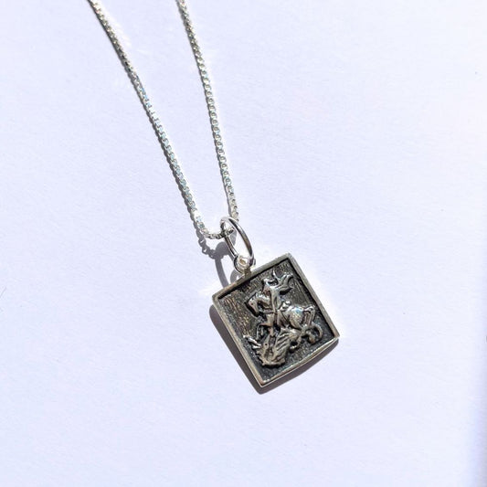 Saint George Silver Necklace 60cm