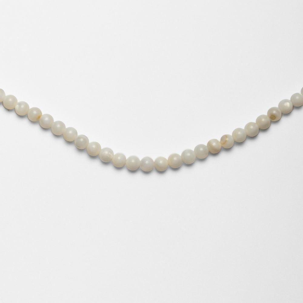 Sterling Silver Choker Necklace with Mother-of-Pearl