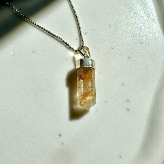 Mini Rutilated Quartz Tip Pendant