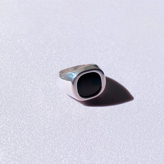 Uranus | Onyx Ring Silver 925 - Cosmo's Collection